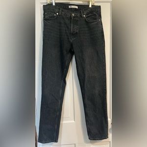 Zara Washed Black Straight Jean Men Size 34